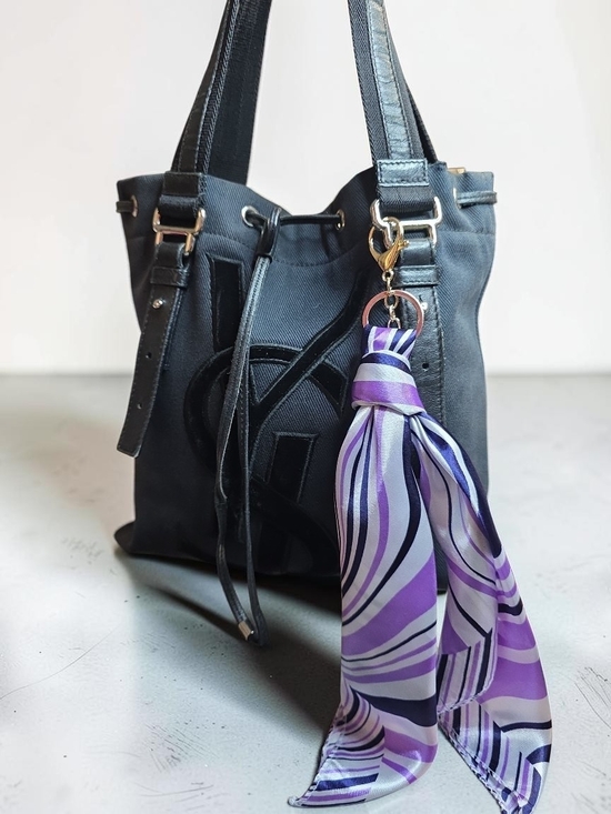 Handbags - Isabella Colorful Design Keychain Scarves- Asst. Colors To Choose